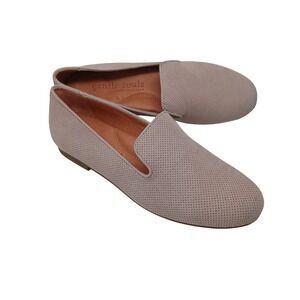 Gentle Souls Kenneth Cole Taupe Perforated Laser Cut Slip On Loafers Flats 6M